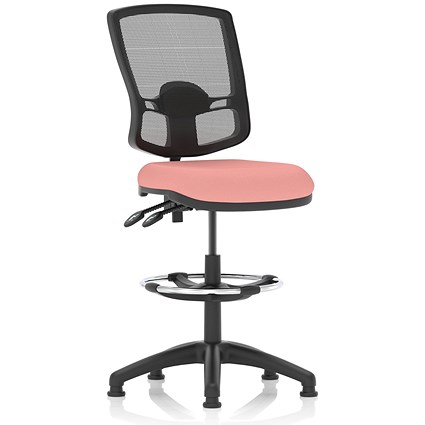 Eclipse Plus II High Rise Deluxe Mesh Back Operator Chair, Seat Quest Shrimp