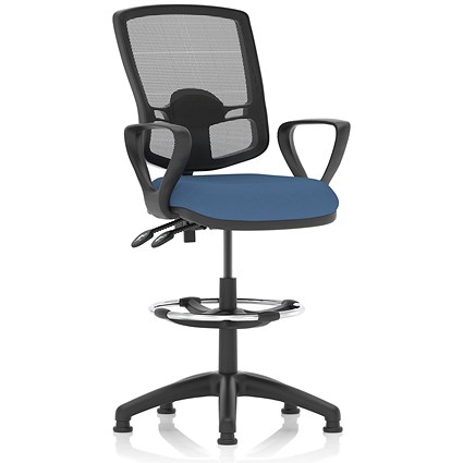 Eclipse Plus II Deluxe Mesh Back High Rise Operator Chair, Fixed Arms, Quest Limpet