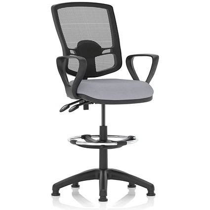 Eclipse Plus II Deluxe Mesh Back High Rise Operator Chair, Fixed Arms, Quest Shell