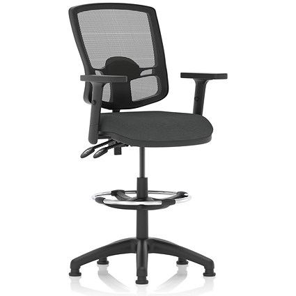 Eclipse Plus II Deluxe Mesh Back High Rise Operator Chair, Height Adjustable Arms, Quest Mussel
