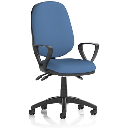 Eclipse Plus III Lever Task Operator Chair, Fixed Height Arms, Quest Limpet