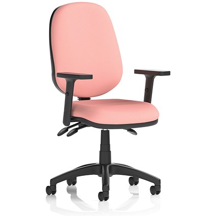 Eclipse Plus III Lever Task Operator Chair, Height Adjustable Arms, Quest Shrimp