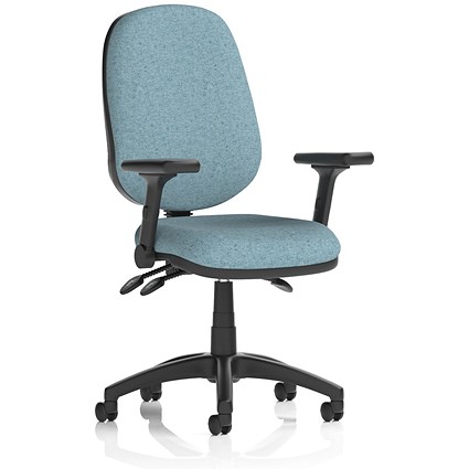 Eclipse Plus III Lever Task Operator Chair, Folding Arms, Rivet Quench