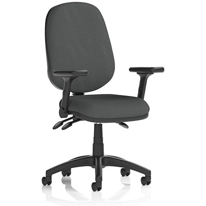 Eclipse Plus III Lever Task Operator Chair, Folding Arms, Quest Mussel