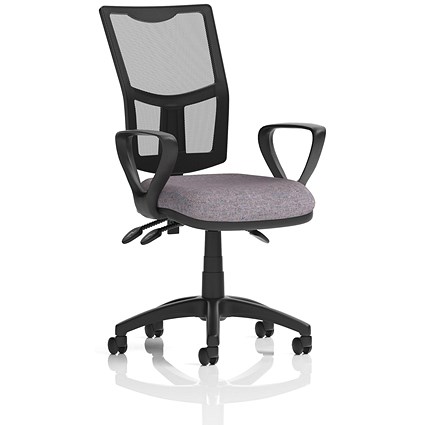Eclipse Plus III Mesh Back Lever Task Operator Chair, Fixed Height Arms, Rivet Fuse