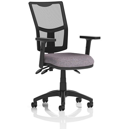 Eclipse Plus III Mesh Back Lever Task Operator Chair, Height Adjustable Arms, Rivet Fuse