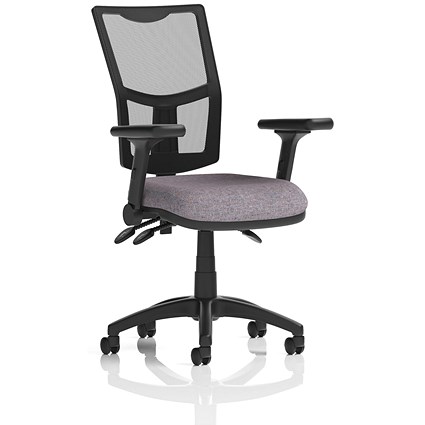 Eclipse Plus III Mesh Back Lever Task Operator Chair, Folding Arms, Rivet Fuse