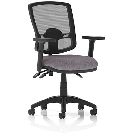 Eclipse Plus III Deluxe Mesh Back Lever Task Operator Chair, Height Adjustable Arms, Rivet Fuse