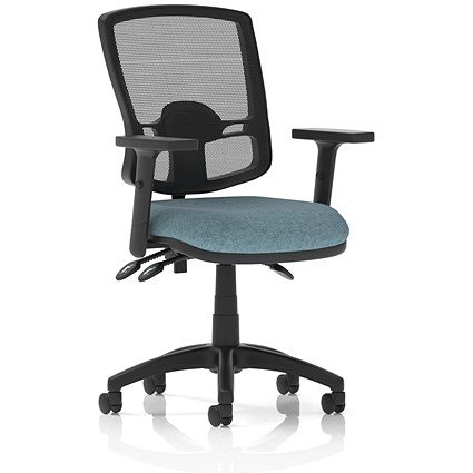 Eclipse Plus III Deluxe Mesh Back Lever Task Operator Chair, Height Adjustable Arms, Rivet Quench