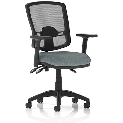 Eclipse Plus III Deluxe Mesh Back Lever Task Operator Chair, Height Adjustable Arms, Rivet Tensile