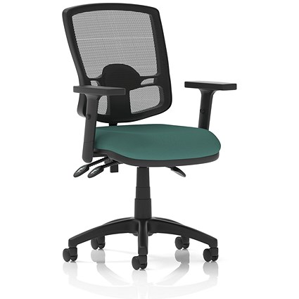 Eclipse Plus III Deluxe Mesh Back Lever Task Operator Chair, Height Adjustable Arms, Quest Kelp Eclipse Plus III Deluxe Mesh Back Lever Task Operator Chair, Height Adjustable Arms, Quest Kelp