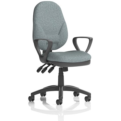 Eclipse Plus XL Lever Task Operator Chair, Fixed Height Arms, Rivet Tensile Eclipse Plus XL Lever Task Operator Chair, Fixed Height Arms, Rivet Tensile