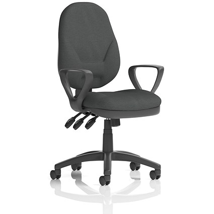 Eclipse Plus XL Lever Task Operator Chair, Fixed Height Arms, Quest Mussel