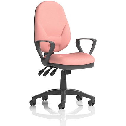 Eclipse Plus XL Lever Task Operator Chair, Fixed Height Arms, Quest Shrimp