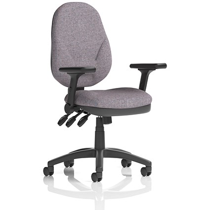 Eclipse Plus XL Lever Task Operator Chair, Folding Arms, Rivet Fuse