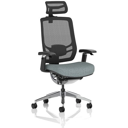 Ergo Click Mesh Back Chair With Headrest, Height Adjustable Arms, Rivet Tensile