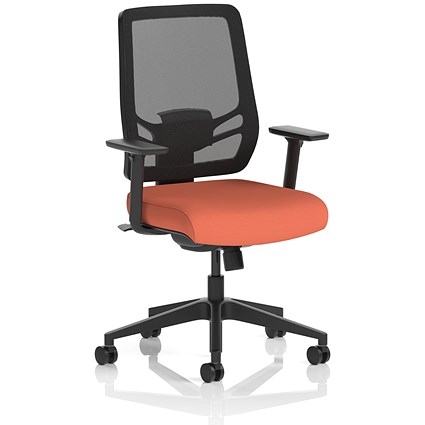 Ergo Twist Mesh Back Ergonomic Task Operator Office Chair, Height Adjustable Arms, Seat Quest Crab