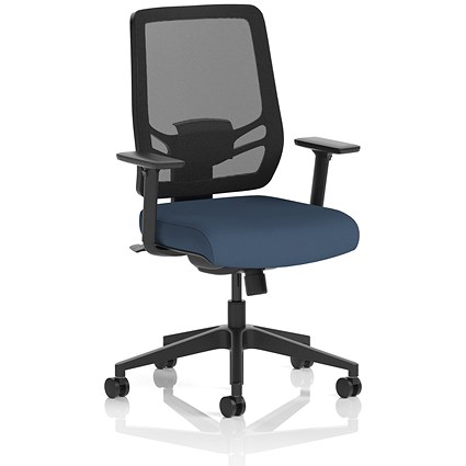 Ergo Twist Mesh Back Ergonomic Task Operator Office Chair, Height Adjustable Arms, Seat Quest Whelk