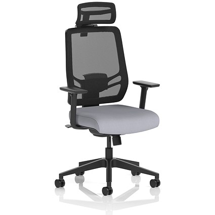 Ergo Twist Mesh Back Ergonomic Task Operator Office Chair With Headrest, Height Adjustable Arms, Quest Shell