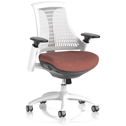 Flex Task White Frame White Back Operator Chair, Height Adjustable Arms, Rivet Forge Flex Task White Frame White Back Operator Chair, Height Adjustable Arms, Rivet Forge