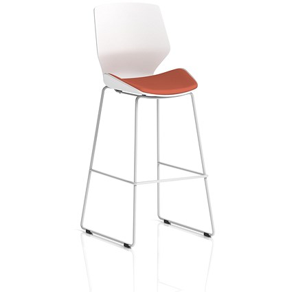 Florence White Frame High Stool, Quest Crab