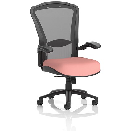Houston Heavy Duty Mesh Back Task Operator Chair, Folding Arms, Quest Shrimp