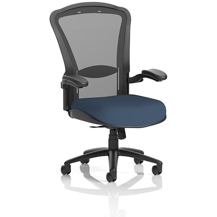 Houston Heavy Duty Mesh Back Task Operator Chair, Folding Arms, Quest Whelk