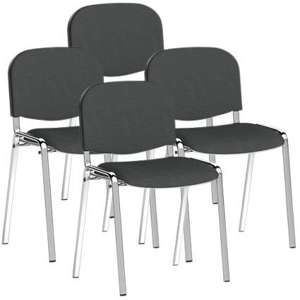 ISO Chrome Frame Stacking Chair, Quest Mussel, Pack of 4