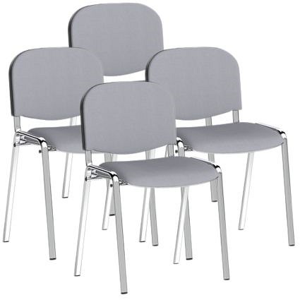 ISO Chrome Frame Stacking Chair, Quest Shell, Pack of 4