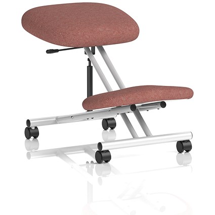 Kneeling Stool, Silver Frame, Rivet Forge