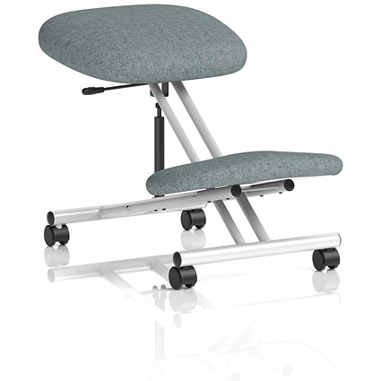 Kneeling Stool, Silver Frame, Rivet Tensile