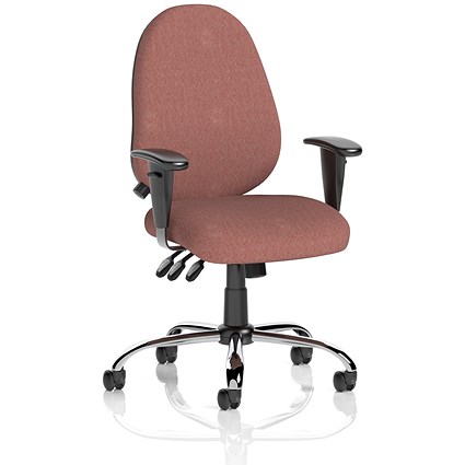 Lisbon Task Operator Chair, Height Adjustable Arms, Rivet Forge