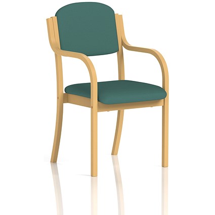 Madrid Visitor Chair, With Arms, Quest Kelp