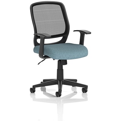 Mave Mesh Back Task Operator Chair, Fixed Height Arms, Rivet Quench