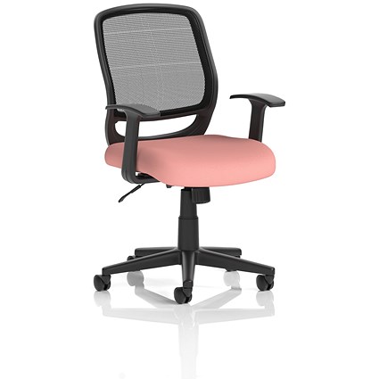 Mave Mesh Back Task Operator Chair, Fixed Height Arms, Quest Shrimp
