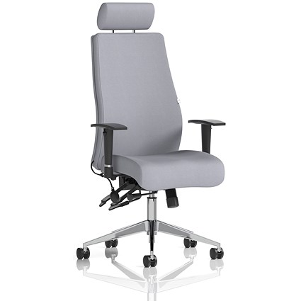 Onyx Ergo Posture Chair With Headrest, Height Adjustable Arms, Quest Shell