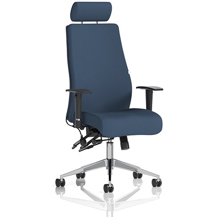 Onyx Ergo Posture Chair With Headrest, Height Adjustable Arms, Quest Whelk