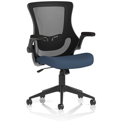 Orbit Black Mesh Back Chair, Folding Arms, Quest Whelk