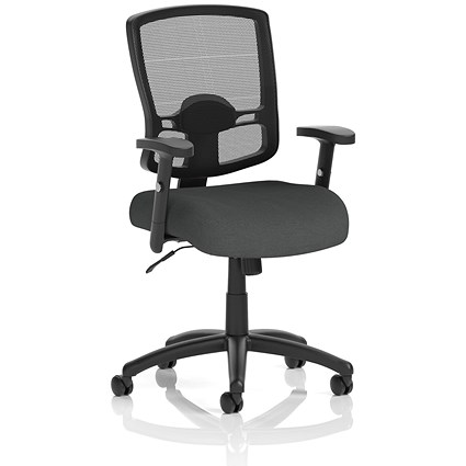 Portland Mesh Back Task Operator Chair, Height Adjustable Arms, Quest Mussel