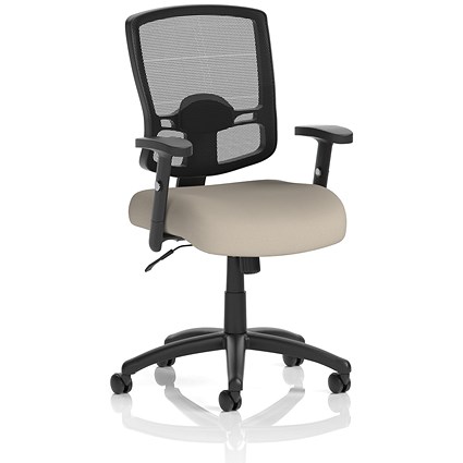 Portland Mesh Back Task Operator Chair, Height Adjustable Arms, Quest Salt