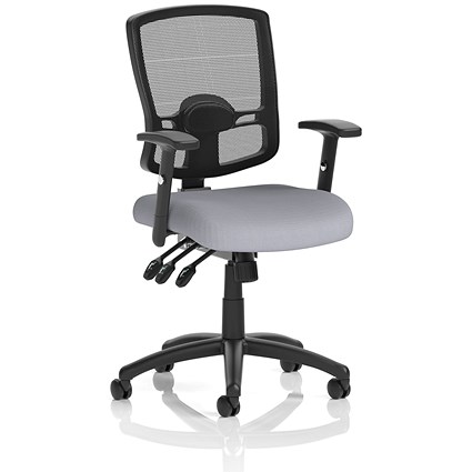 Mesh Shell Chair Portland III Mesh Back Chair, Adjustable Arms, Quest Shell | Paperstone