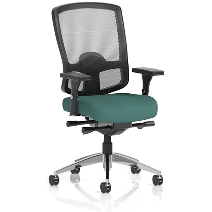 Regent High Mesh Back Ergonomic Task Operator Chair, Height Adjustable Arms, Quest Kelp