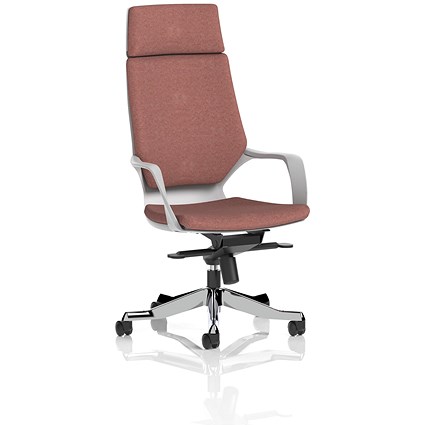Xenon Executive High Back Chair With Headrest, Fixed Height Arms, Rivet Forge