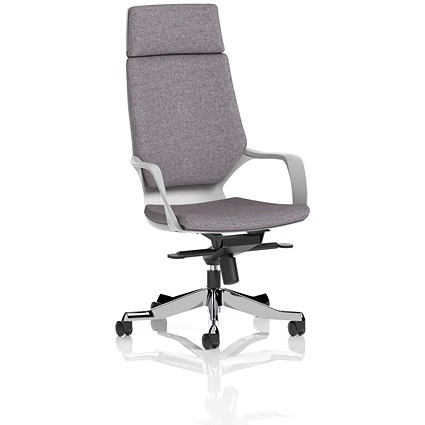 Xenon Executive High Back Chair With Headrest, Fixed Height Arms, Rivet Fuse