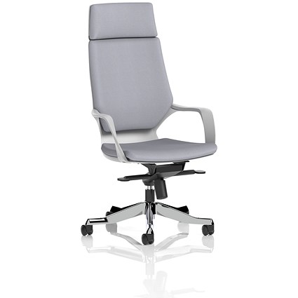 Xenon Executive High Back Chair With Headrest, Fixed Height Arms, Quest Shell