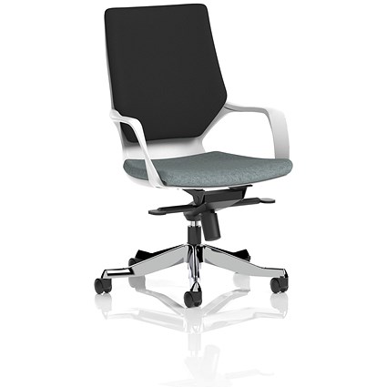 Xenon Executive Medium Black Back Chair, Fixed Height Arms, Rivet Tensile