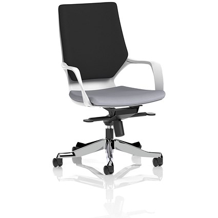 Xenon Executive Medium Black Back Chair, Fixed Height Arms, Quest Shell