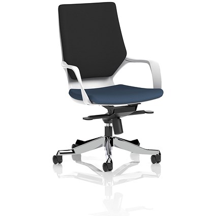 Xenon Executive Medium Black Back Chair, Fixed Height Arms, Quest Whelk