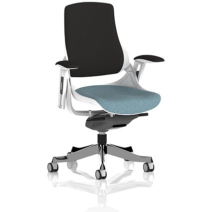 Zure Black Back Executive Chair, Height Adjustable Arms, Rivet Quench