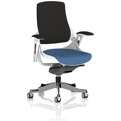 Zure Black Back Executive Chair, Height Adjustable Arms, Quest Limpet